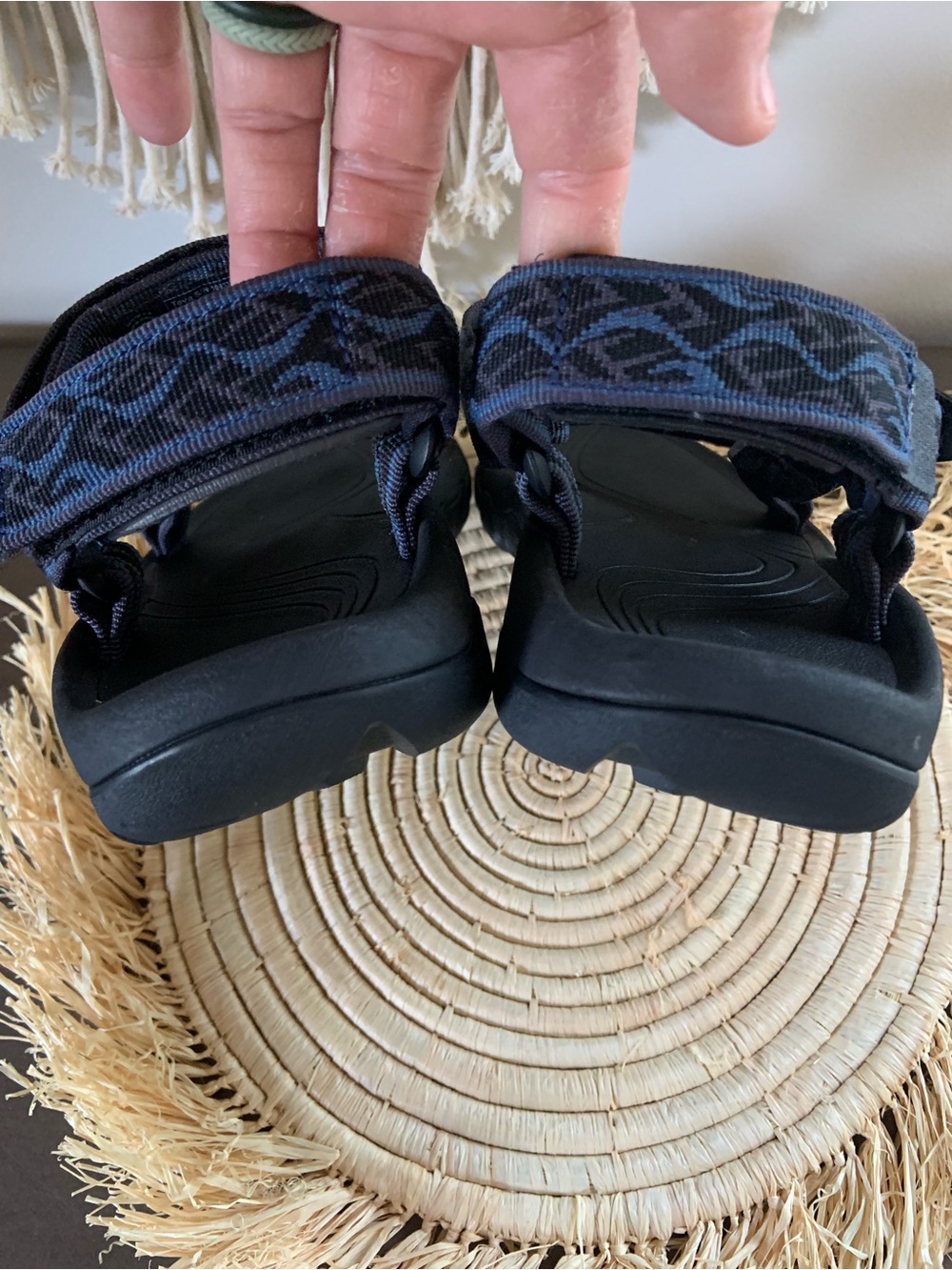 TEVA Men's Hurricane XLT Hiking Sandals Black Blue 8 - Picture 8 of 12